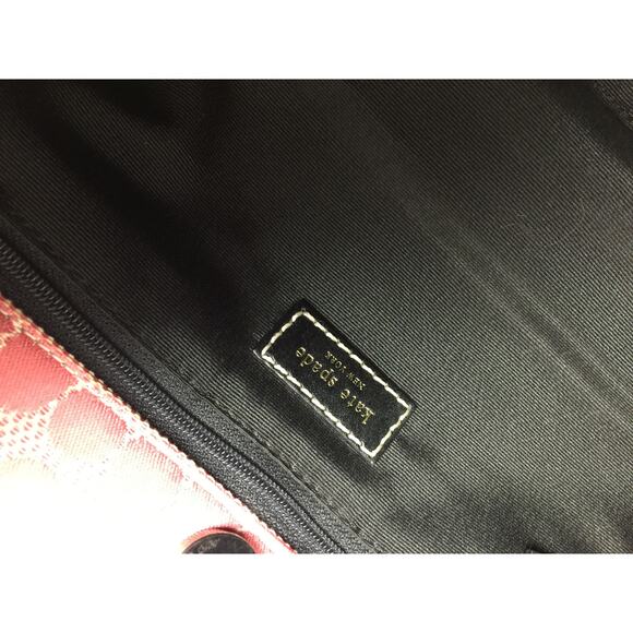 Kate Spade New York Medium Pink Canvas & Leather Satchel Shoulder Bag - Picture 16 of 16